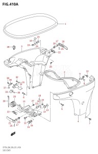 09002F-980001 (2009) 90hp E01-Gen. Export 1 (DF90ATK9) DF90A drawing SIDE COVER