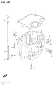 11503F-710001 (2017) 115hp E11 E40-Gen. Export 1-and 2 (DF115AT) DF115A drawing OIL PAN (DF115AZ:E40)