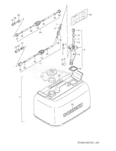 DT25C From 02507-901005 ()  1989 drawing FUEL TANK