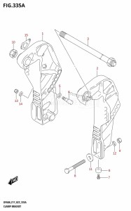 DF40A From 04005F-240001 (E34-Italy)  2022 drawing CLAMP BRACKET (DF40A,DF50A)