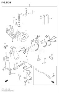 01503F-010001 (2010) 15hp P01-Gen. Export 1 (DF15K10  DF15RK10) DF15 drawing OPT:REMOTE CONTROL PARTS (K5,K6,K7,K8,K9,K10,011)