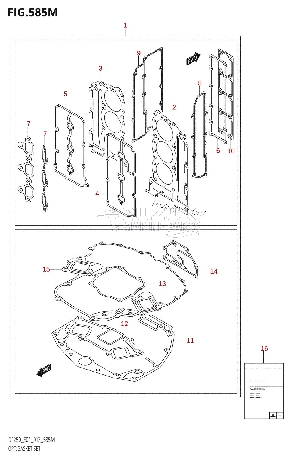 OPT:GASKET SET (DF250Z:E40)