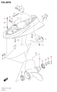 DF140AZ From 14003Z-710001 (E11 E40)  2017 drawing GEAR CASE (DF140AT:E40)