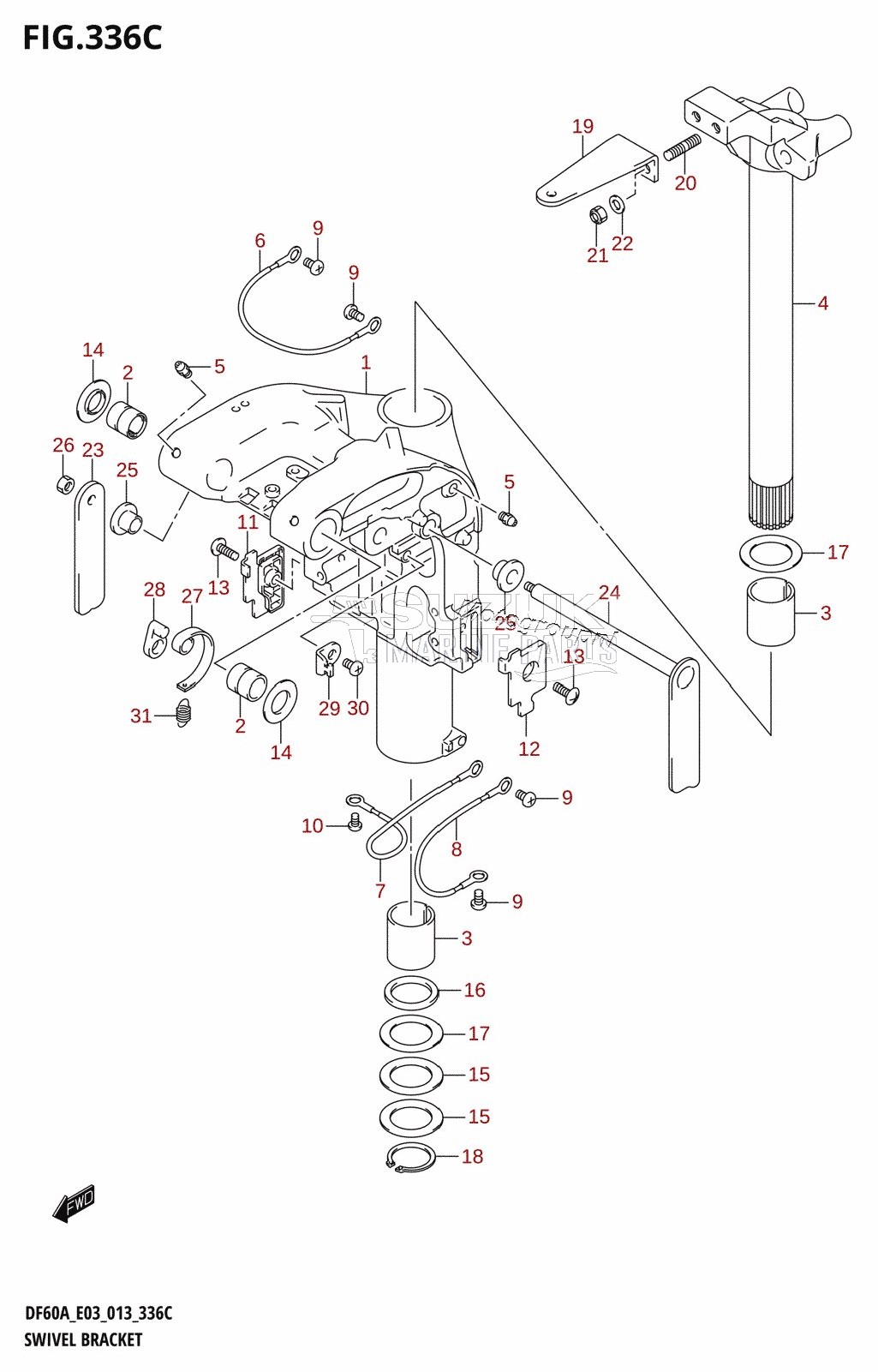 SWIVEL BRACKET (DF60A:E03)