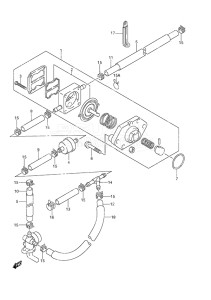 Outboard DF 6 drawing Fuel Pump S/N 511204 to 51XXXX