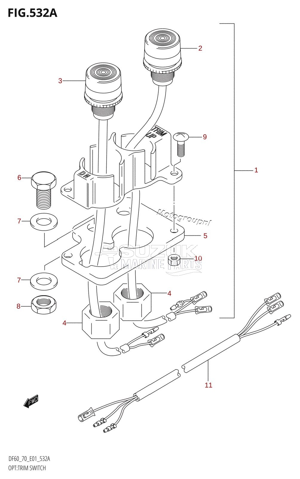 OPT:TRIM SWITCH (W,X,Y,K1,K2,K3,K4)