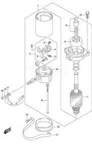 DF 25A drawing Starting Motor Non-Remote Control