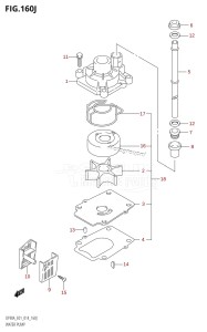 DF80A From 08002F-410001 (E01 E40)  2014 drawing WATER PUMP (DF90ATH:E01)