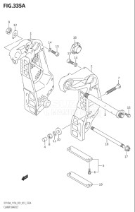 11503Z-410001 (2014) 115hp E01 E40-Gen. Export 1 - Costa Rica (DF115AZ) DF115AZ drawing CLAMP BRACKET (DF100AT:E01)