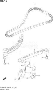 04004F-210001 (2012) 40hp E34-Italy (DF40AST) DF40A drawing TIMING CHAIN