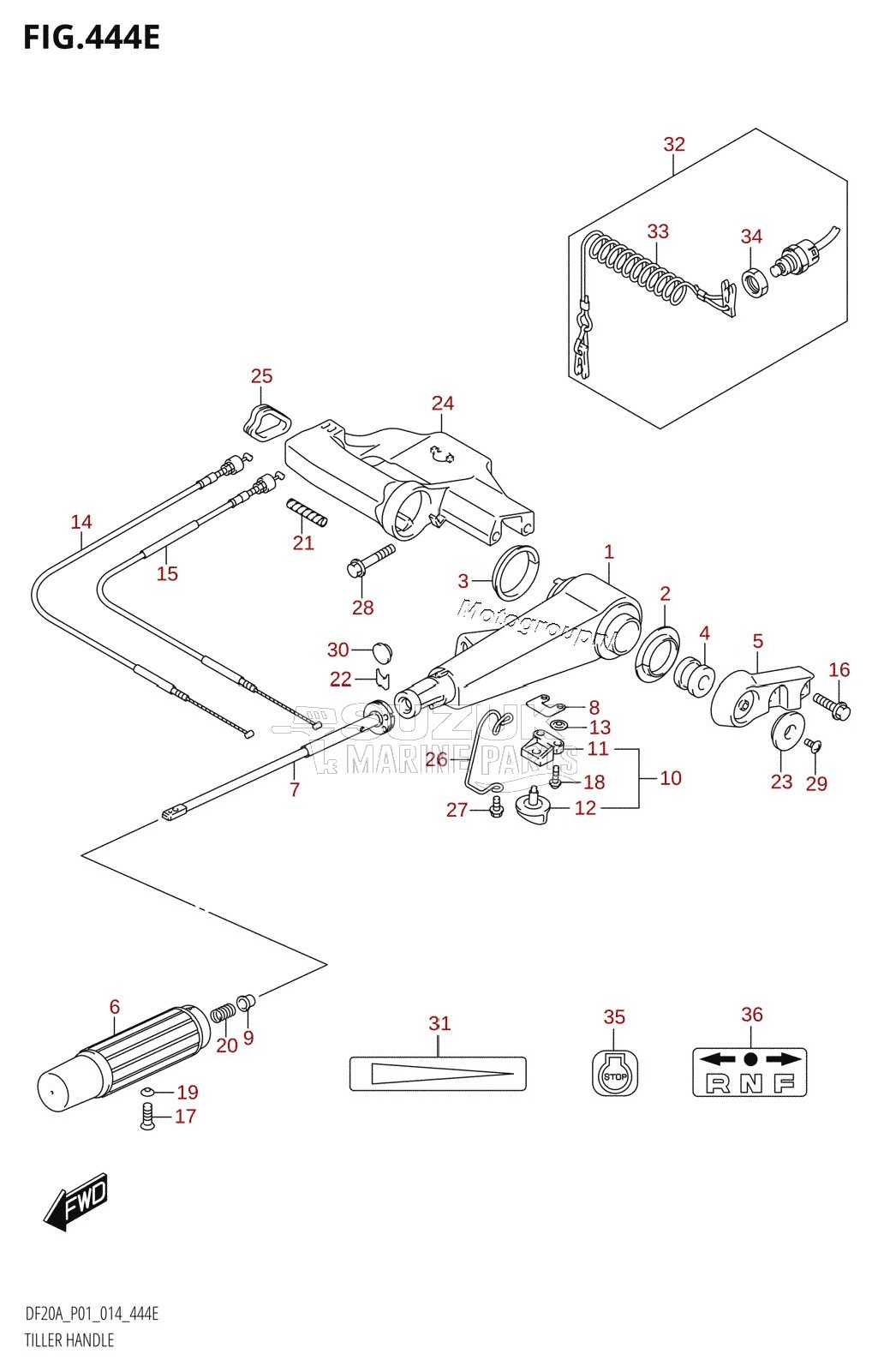 TILLER HANDLE (DF20A:P40)