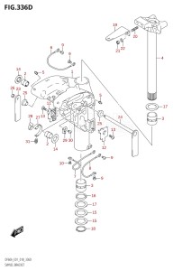 04003F-810001 (2018) 40hp E01-Gen. Export 1 (DF40AQH  DF40AT  DF40ATH) DF40A drawing SWIVEL BRACKET (DF40AST:E34)