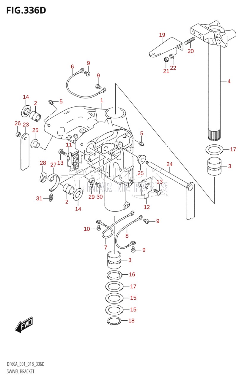 SWIVEL BRACKET (DF40AST:E34)