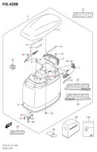 DF200Z From 20002Z-910001 (E01 E40)  2019 drawing ENGINE COVER (DF200T:E40,DF200Z:E40)