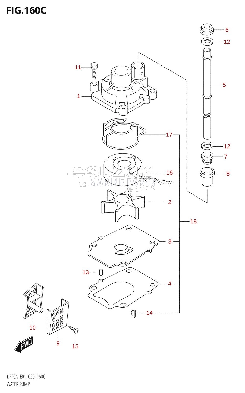 WATER PUMP (DF80A:E01)