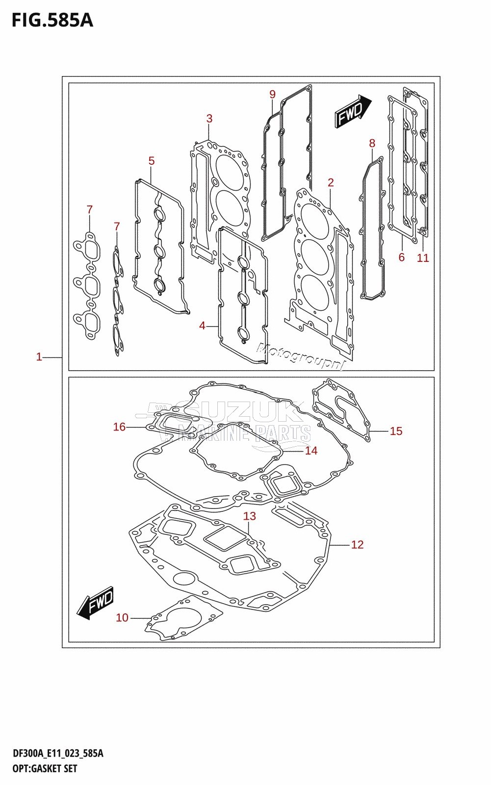 OPT:GASKET SET (E01,E03,E11)