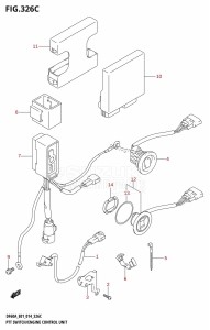 DF50A From 05003F-410001 (E01)  2014 drawing PTT SWITCH /​ ENGINE CONTROL UNIT (DF40ATH:E01)