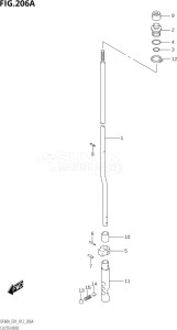 04003F-210001 (2012) 40hp E01-Gen. Export 1 (DF40AQH  DF40AT) DF40A drawing CLUTCH ROD (DF40A:E01)