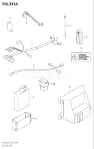 10003F-610001 (2016) 100hp E01 E11-Gen. Export 1-and 2 (DF100AT) DF100A drawing KEY LESS START (DF100AT:E11)