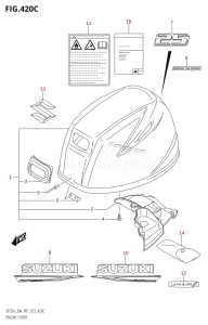 DF30A From 03003F-040001 (P01 P40)  2020 drawing ENGINE COVER (021:(DF25A,DF25AR,DF25AT,DF25ATH))