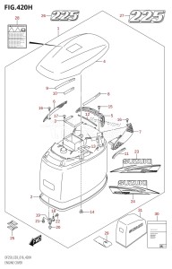 DF225T From 22503F-610001 (E03)  2016 drawing ENGINE COVER (DF225Z:E03)