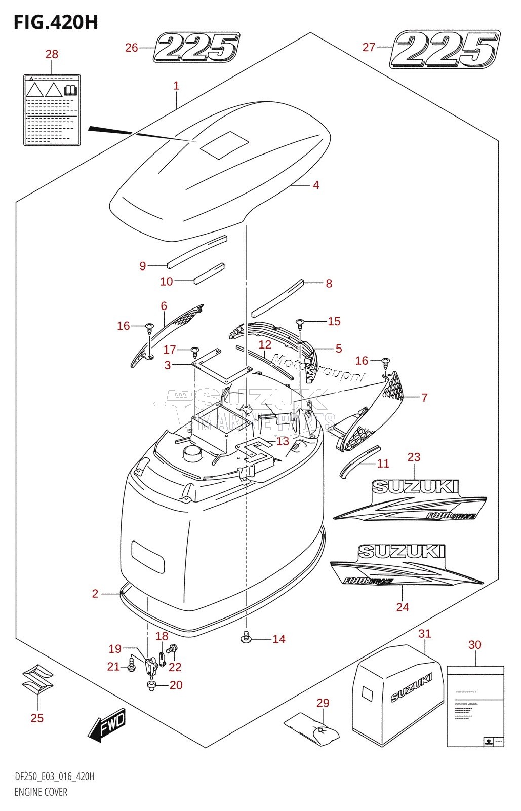 ENGINE COVER (DF225Z:E03)