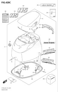 14003Z-510001 (2005) 140hp E01 E40-Gen. Export 1 - Costa Rica (DF140AZ) DF140AZ drawing ENGINE COVER (DF115AT:E40)