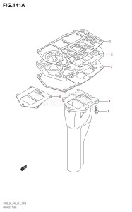 DT25 From 02503K-210001 (P36-)  2012 drawing EXHAUST TUBE (DT25K:P36)