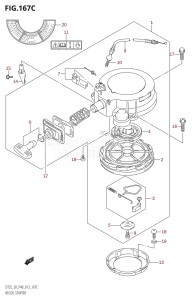 DT25 From 02503K-310001 (P36-)  2013 drawing RECOIL STARTER (DT30R:P40)