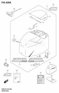 DF60A From 06002F-810001 (E01 E40)  2018 drawing ENGINE COVER (DF40A:E01)