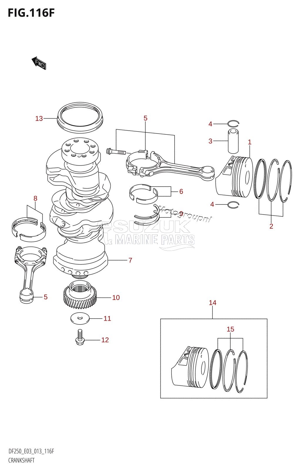 CRANKSHAFT (DF250Z:E03)