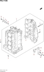 17502Z-010001 (2010) 175hp E01-Gen. Export 1 (DF175ZK10) DF175Z drawing CYLINDER BLOCK