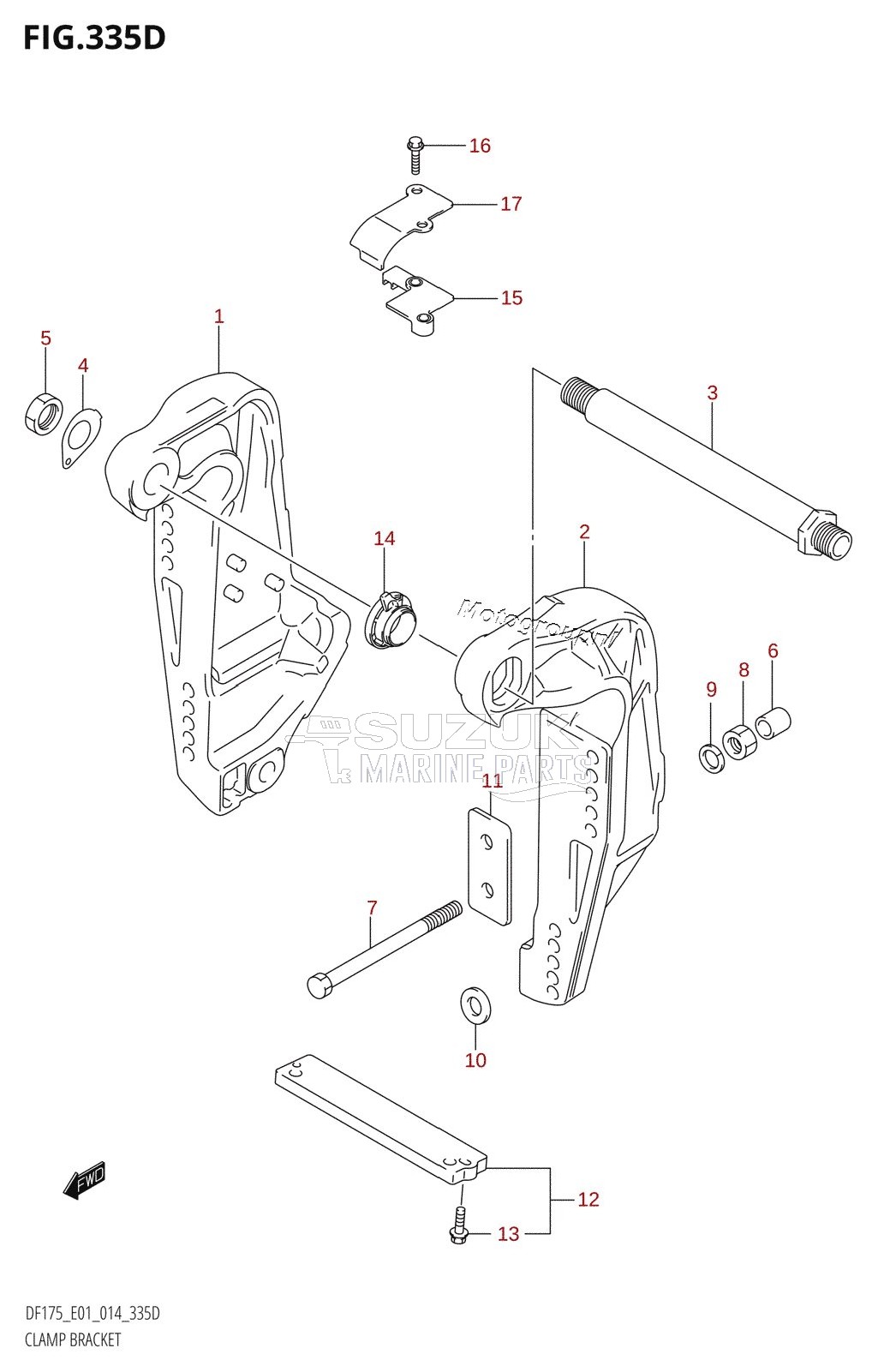 CLAMP BRACKET (DF150TG:E40)