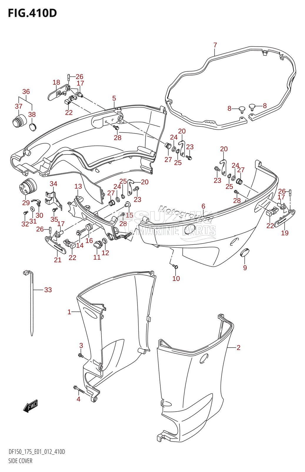 SIDE COVER (DF150Z:E40)