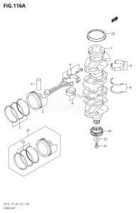 DF150Z From 15002Z-210001 (E01 E40)  2012 drawing CRANKSHAFT