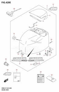 DF60A From 06002F-240001 (E01 E40 E11)  2022 drawing ENGINE COVER ((DF40AST,DF40ASVT):E34:020)