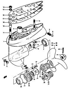 DT9 From F-10001 ()  1985 drawing GEAR CASE - PROPELLER