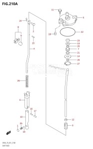 DF70 From 07001F-971001 (E11)  1999 drawing SHIFT ROD