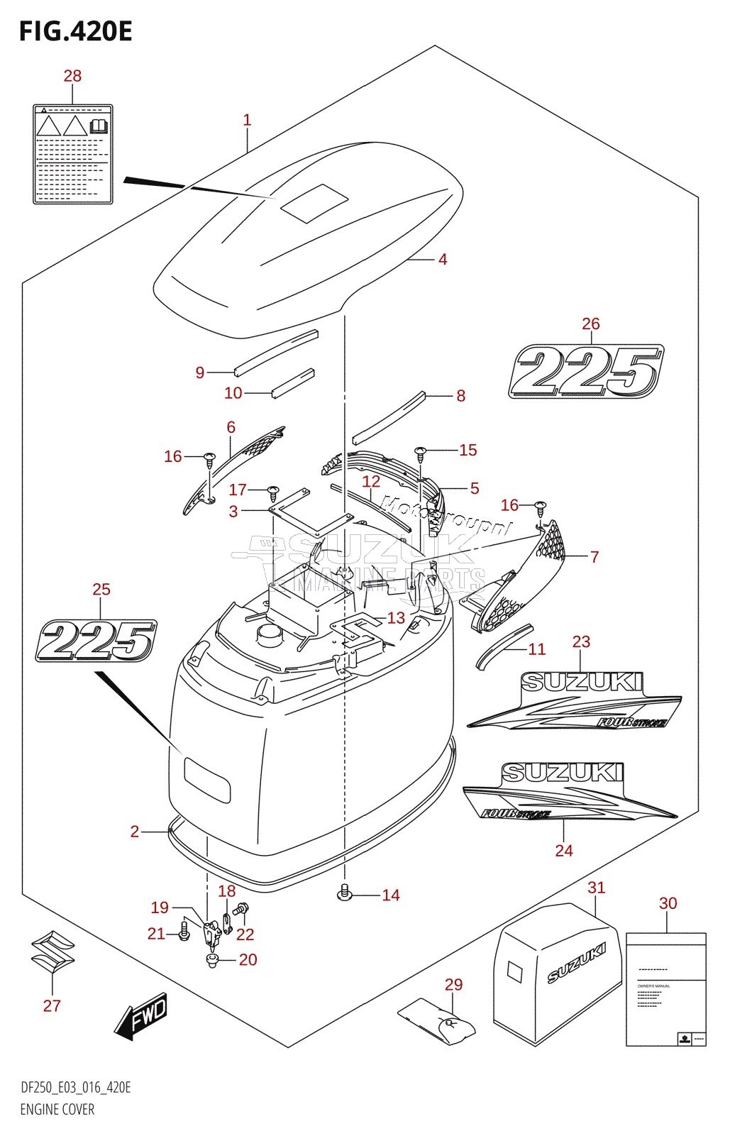 ENGINE COVER (DF225T:E03)