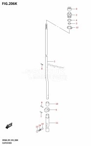 DF50A From 05003F-610001 (E01)  2016 drawing CLUTCH ROD (DF60AQH:E40)