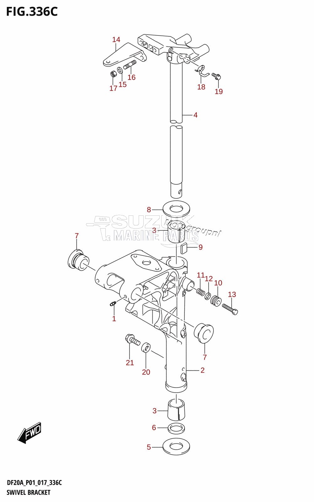 SWIVEL BRACKET (DF9.9BT:P01)