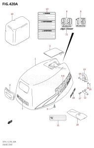 DF15 From 01503F-010001 (P03)  2010 drawing ENGINE COVER (K4,K5,K6,K7,K8,K9)