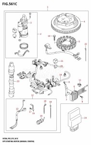 DF20A From 02002F-510001 (P03)  2015 drawing OPT:STARTING MOTOR (MANUAL STARTER) (DF20A:P03:M-STARTER)