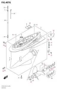 DF250T From 25004F-510001 (E03)  2015 drawing GEAR CASE (DF250ST:E03)