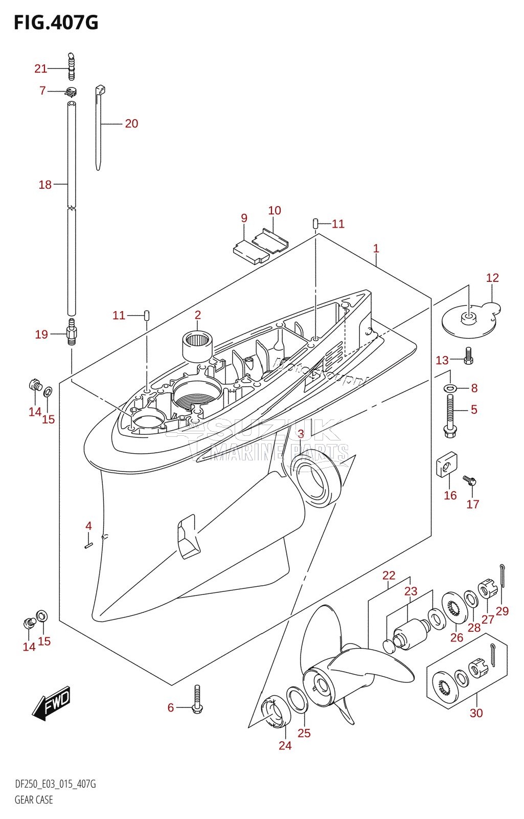 GEAR CASE (DF250ST:E03)