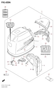 DF175Z From 17501Z-680001 (E01)  2006 drawing ENGINE COVER ((DF150T,DF150Z):(K6,K7,K8,K9),DF150WT:(K7,K8,K9))