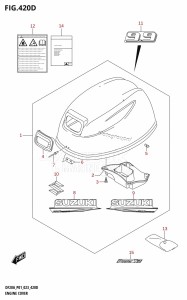 DF9.9B From 00995F-240001 (E01 P01   -)  2022 drawing ENGINE COVER ((DF9.9B,DF9.9BR,DF9.9BT):(022,023))