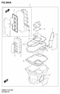 DF150AP From 15003P-440001 (E11)  2024 drawing OPT:GASKET SET