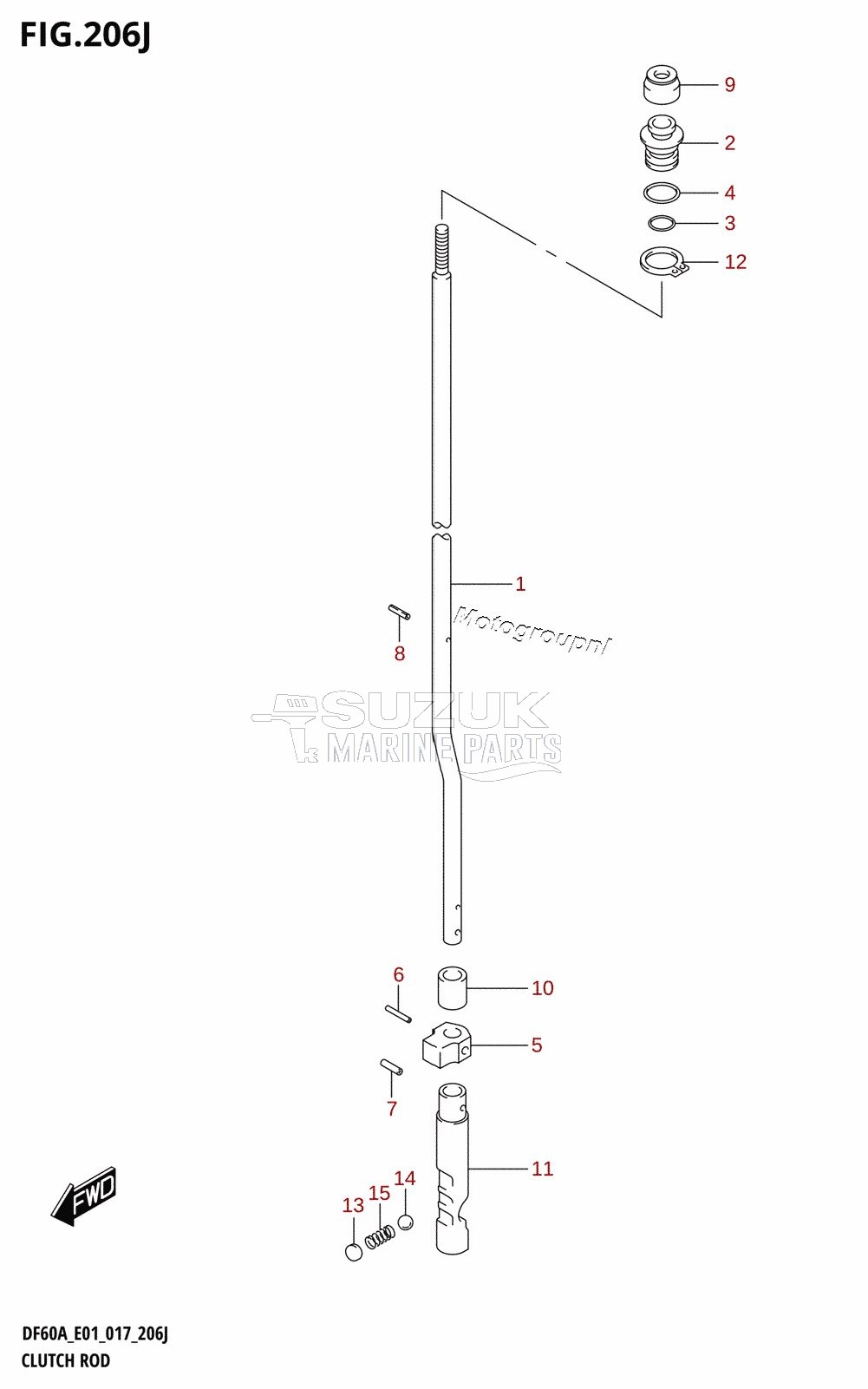 CLUTCH ROD (DF60AQH:E01)