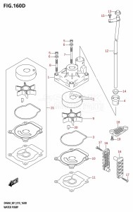 DF40A From 04003F-510001 (E01 E13)  2015 drawing WATER PUMP (DF40AST:E34)